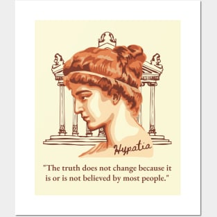 Hypatia of Alexandria Portrait and Quote Posters and Art